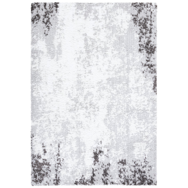 Mahle Light Gray/Dark Gray Area Rug, Rectangle 4'5" x 6'5"