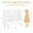 Kids Bookshelf with Storage Montessori Bookshelf for Book Nook Reading Nook & Toy Storage with 5 Compartments,White,33.9"W X 14.2"D X 30.7"H-459915080