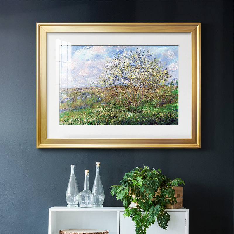 " Springtime, 1880 ", Gold, 15" H x 21" W x 1.5" D
