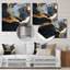 Or et gris Volcano Fusion II - décoration murale en marbre-60978710