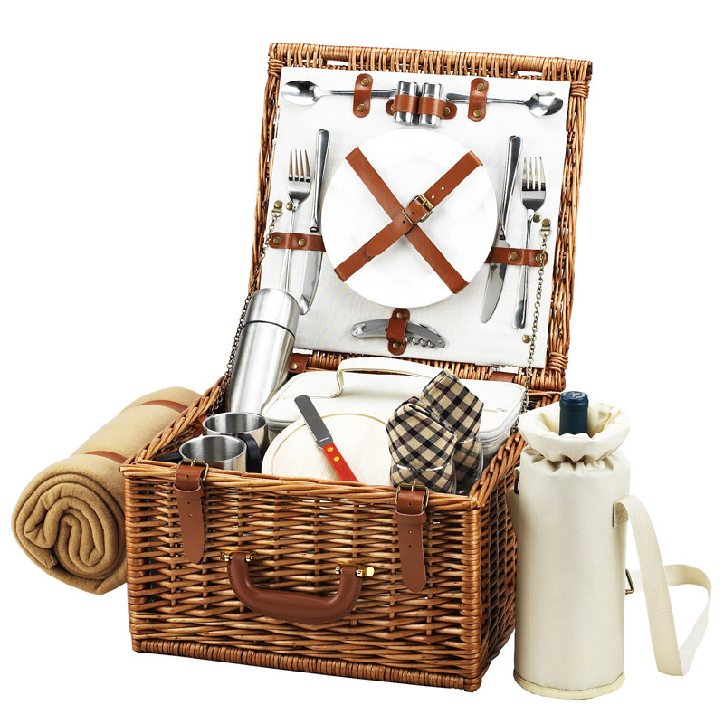 Cheshire Basket for Two with Coffee Set and Blanket in London