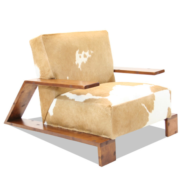 Leather Armchair, Croc Gator Brown, Brushy Bayou