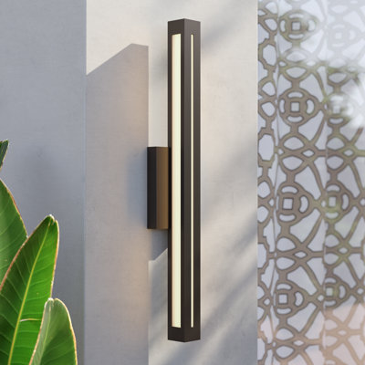Luminaire de cloison d'extérieur à DEL intégré à 2 ampoules Vue Vereen