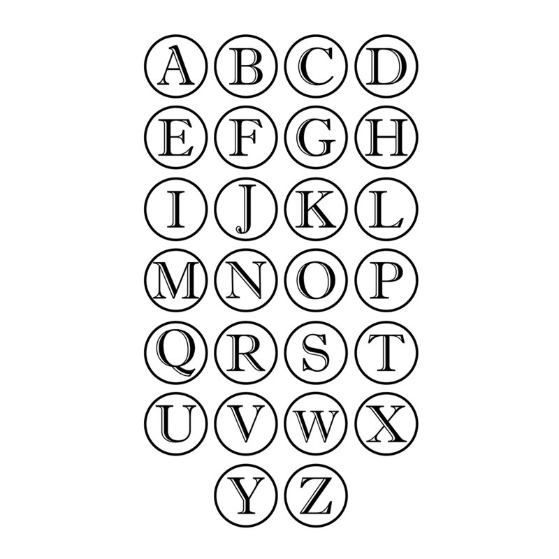 Adhésif décoratif personnalisable à monogramme Contemporary, Bleu marine