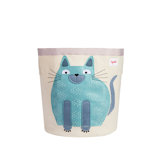 3 Sprouts - Canvas Storage Bin - Laundry and Toy Basket for Baby and Kids - Cat
