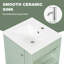 Meuble-lavabo de 20 po avec lavabo, petite armoire moderne avec 1 porte et 1 tiroir, tablettes latérales ouvertes avec barre à serviettes, fabrication en panneau de fibres à densité moyenne-121262970