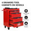 Coffre à outils roulant en métal avec 4 tiroirs, armoire à outils à 4 tiroirs de 20 po avec glissières à roulement à billes, coffre à outils en acier-1429140458
