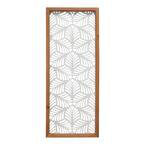 Carved Leaf Wood Framed Wall Panel