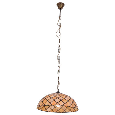 Isaiah 1 - Light Brown Dome Pendant