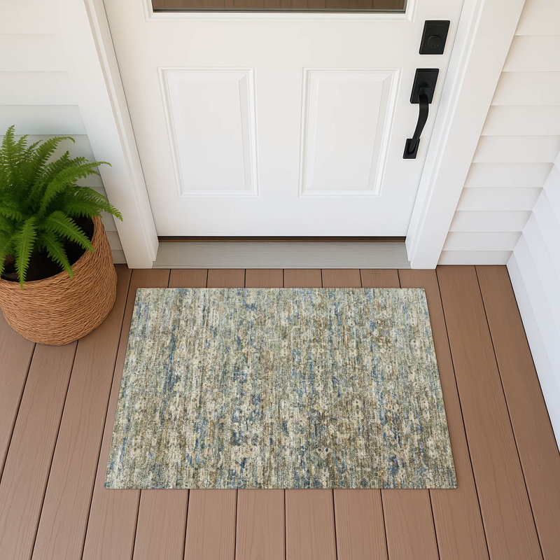 Tapis ikat intérieur / extérieur lavable à la machine Chantille ACN2324, Rectangle 1 pi 8 po x 2 pi 6 po