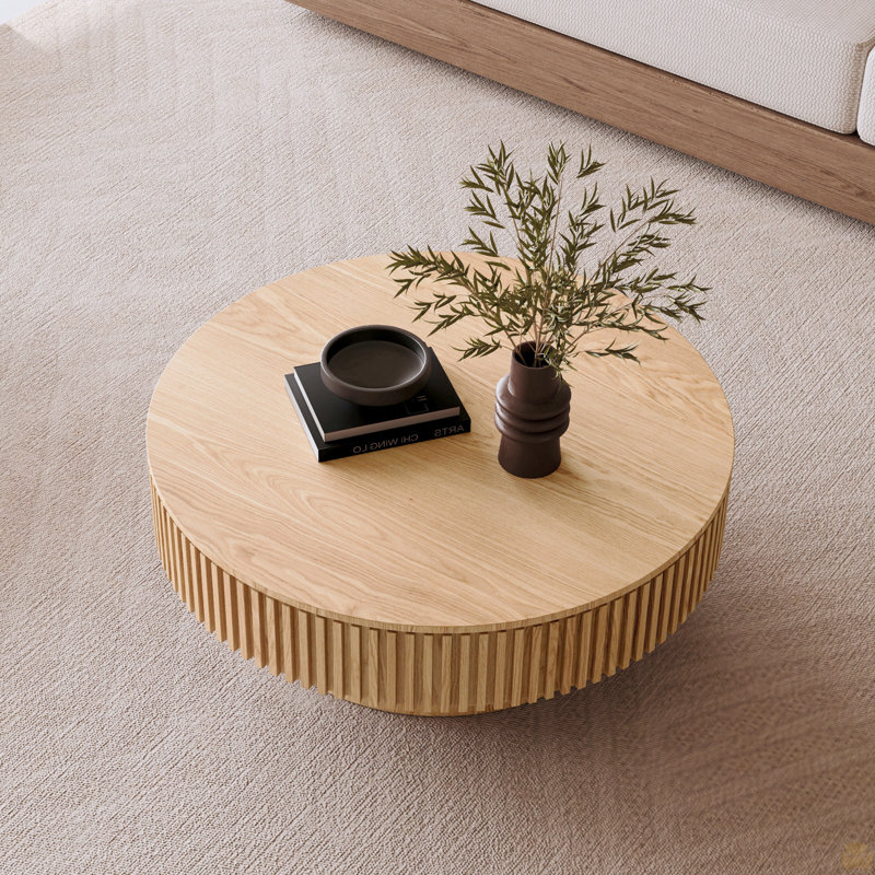 Table basse d'appoint 39,37 po, Bois naturel