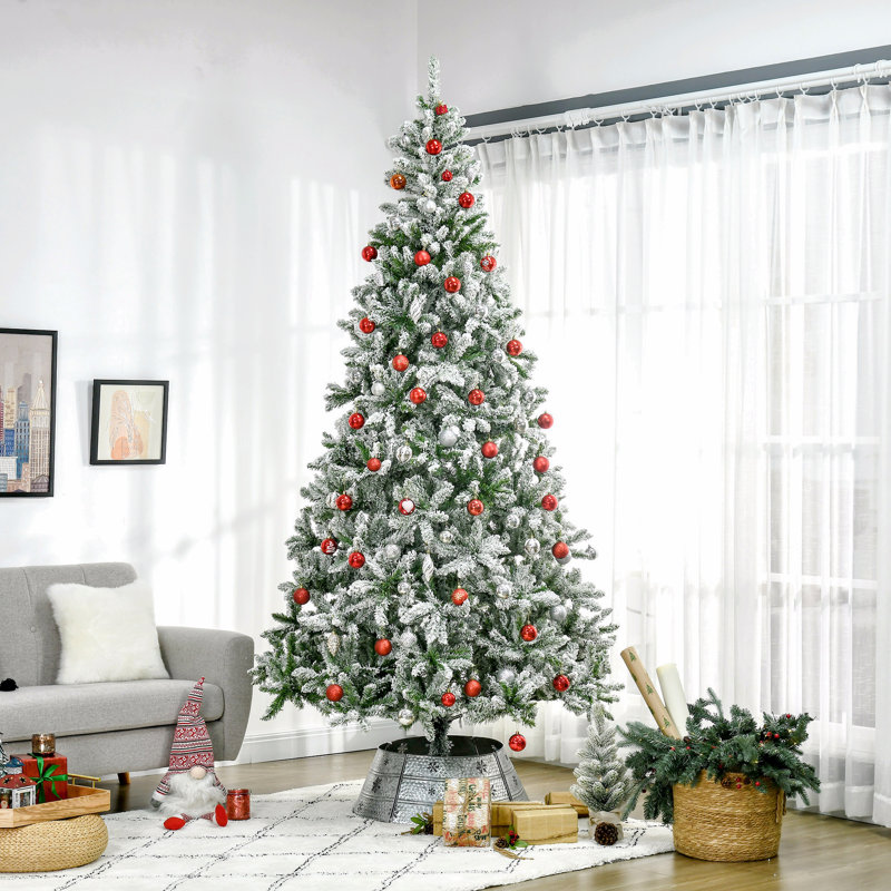 Arbre de Noël artificiel enneigé 9 pi avec branches réalistes, 8.86'