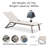 Outdoor Reclining Chaise Lounge Set, Aluminum 4-Position Adjustable, Phifertex Sling, Side Table, Set of  76.4 Inch, 660 Pound Capacity