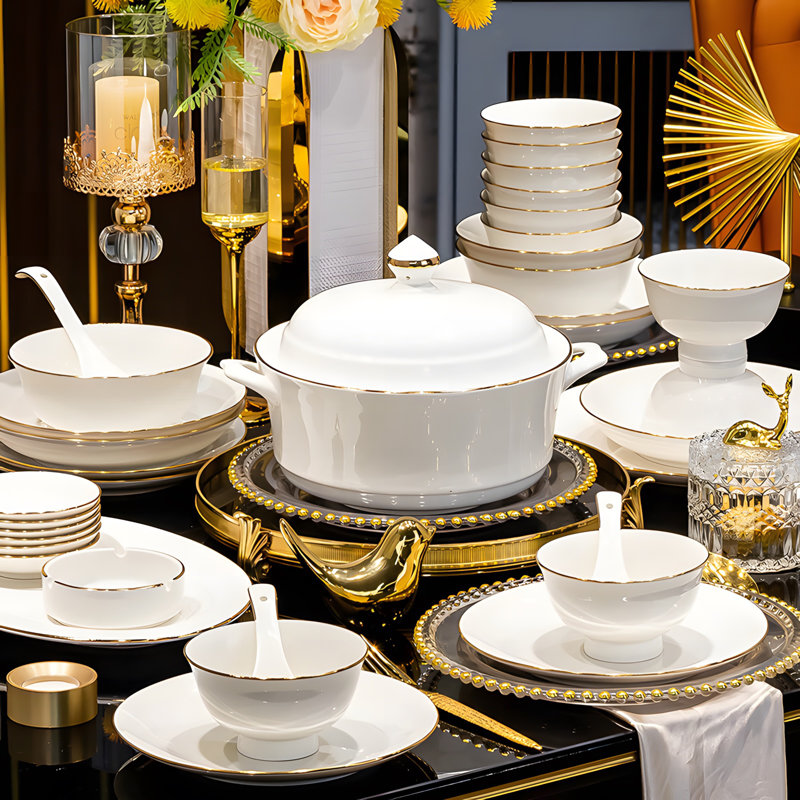 Camina 10 Piece Ceramic Dinnerware Set - Service for 10