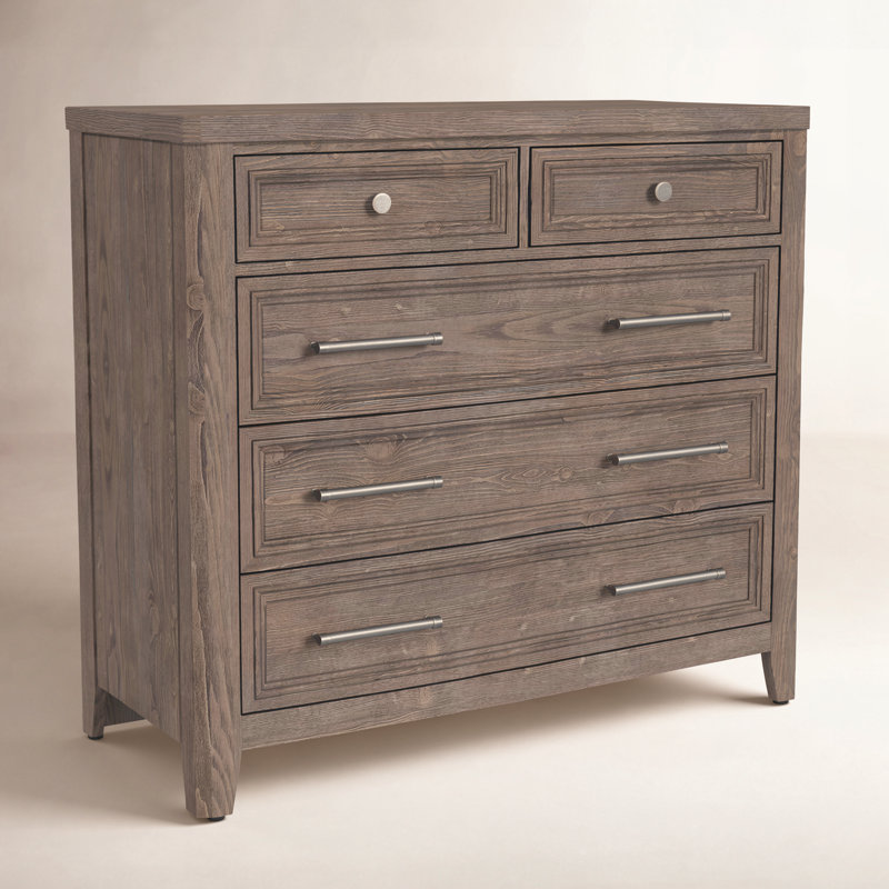 Commode 5 tiroirs Jemma, Brun récolte