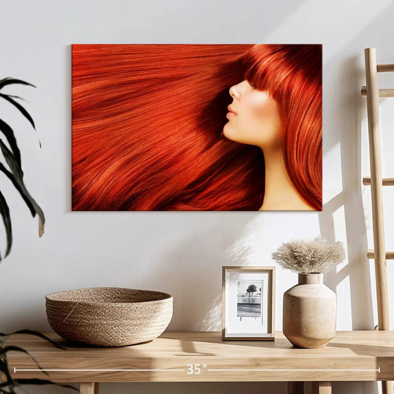 Longs cheveux roux Shuttleworth, H 16 po x l 24 po