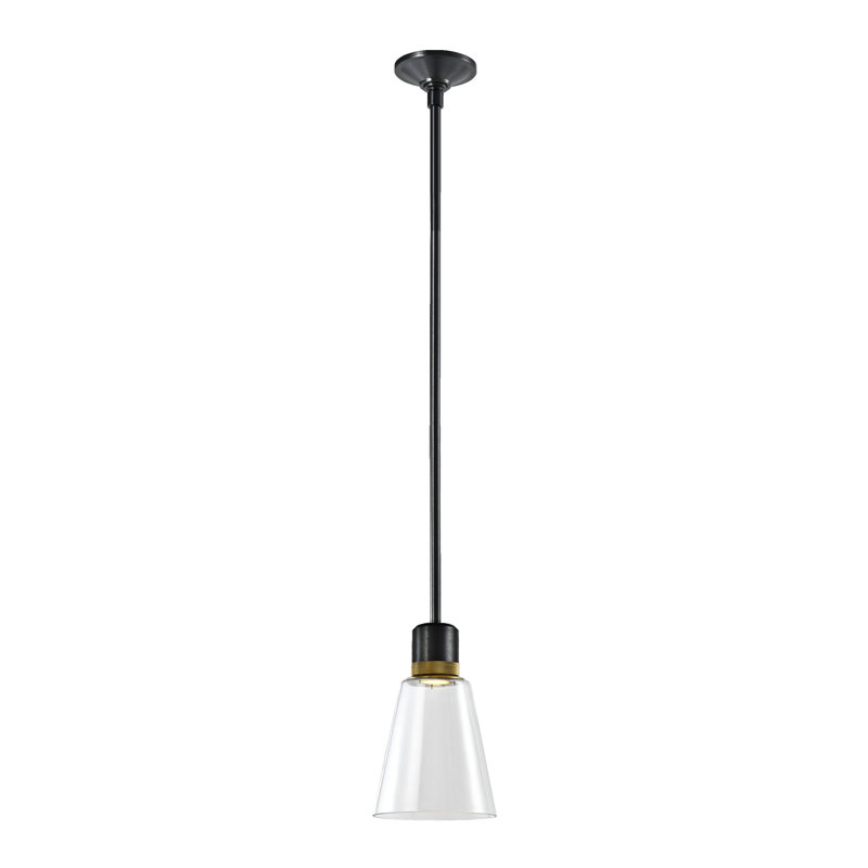 Zigrina Pendant, Satin Brushed Black/Aged Brass