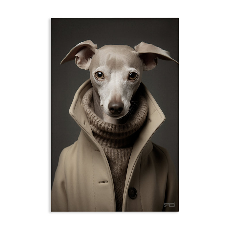 Art mural chic sur toile Greyhound par Roozbeh Bahramali, H 36 po x l 24 po