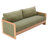 3-Seater Modern Coastal Solid Wood Frame Chenille Sofa with Open Arm Design-124210218