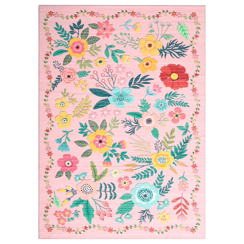 Area Rugs Machine Washable Area Rug Vintage Non Slip Rug Foldable Stain Resistant Boho Carpet for Bedroom Home Office Kids Room