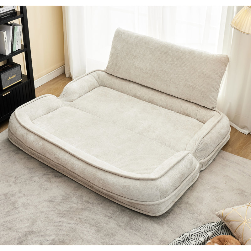 Lit d'appoint pour chien New Arrived, Chenille gris pâle
