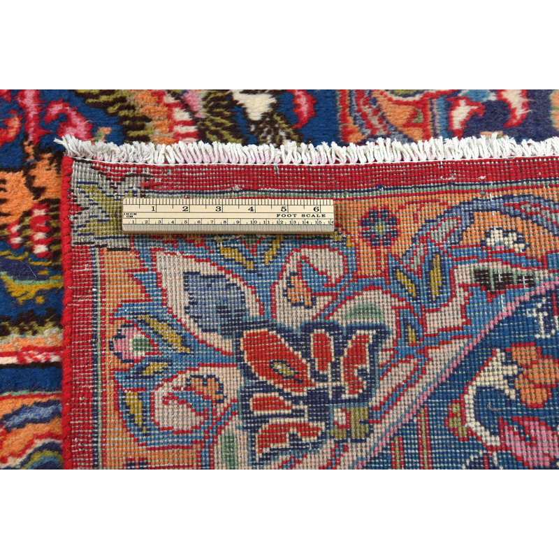Tapis oriental rouge unique 10X13 One-of-a-Kind