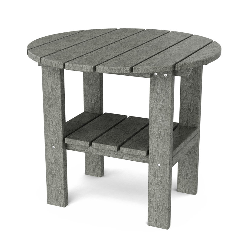 Classic Round Side Table, Dark Gray
