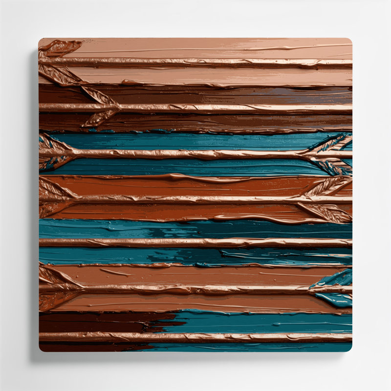Art mural brun en métal Southwestern, H 32 po x l 32 po