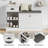  Shoe Storage Bench, Modern Wooden Shoe Cabinet With Flip Drawer And Adjustable Shelf,Off-White-558227971