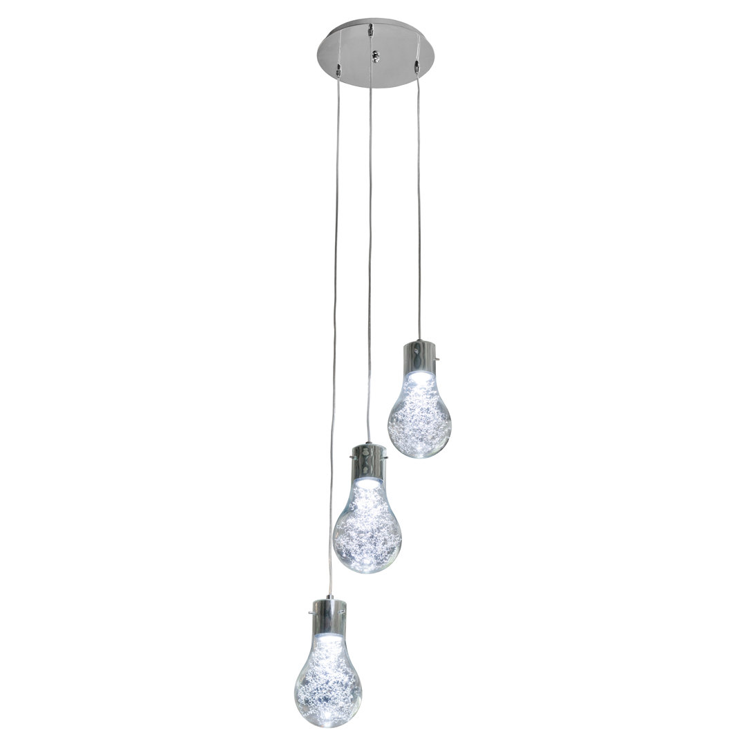 Leah 3 - Light Chrome Cluster Pendant