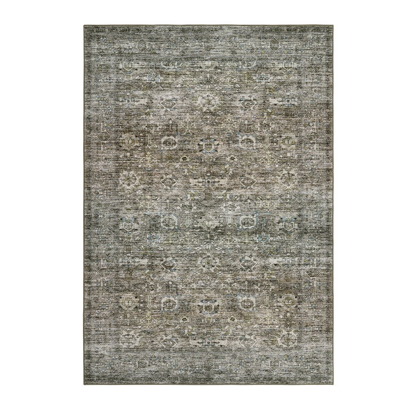 Area Rug Washable Rug Vintage Rug Non Slip Backing Accent Carpet Runner Rug Ultra-Soft Low Pile Rug Oriental Floral Rug Distressed Aesthetic Floor Mat for Living Room Bedroom Stain Resistant Carpet for Kitchen Laundry Office