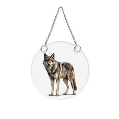 Décoration de fenêtre loup