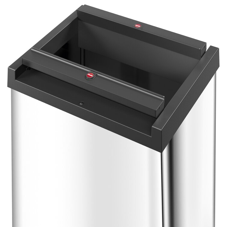 Hailo USA Inc. Big Box 9.2 Gallon Trash Can Silver