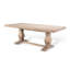 Table de salle à manger Anna, pieds sculptés, bois de blé naturel, rectangulaire de 84 pouces