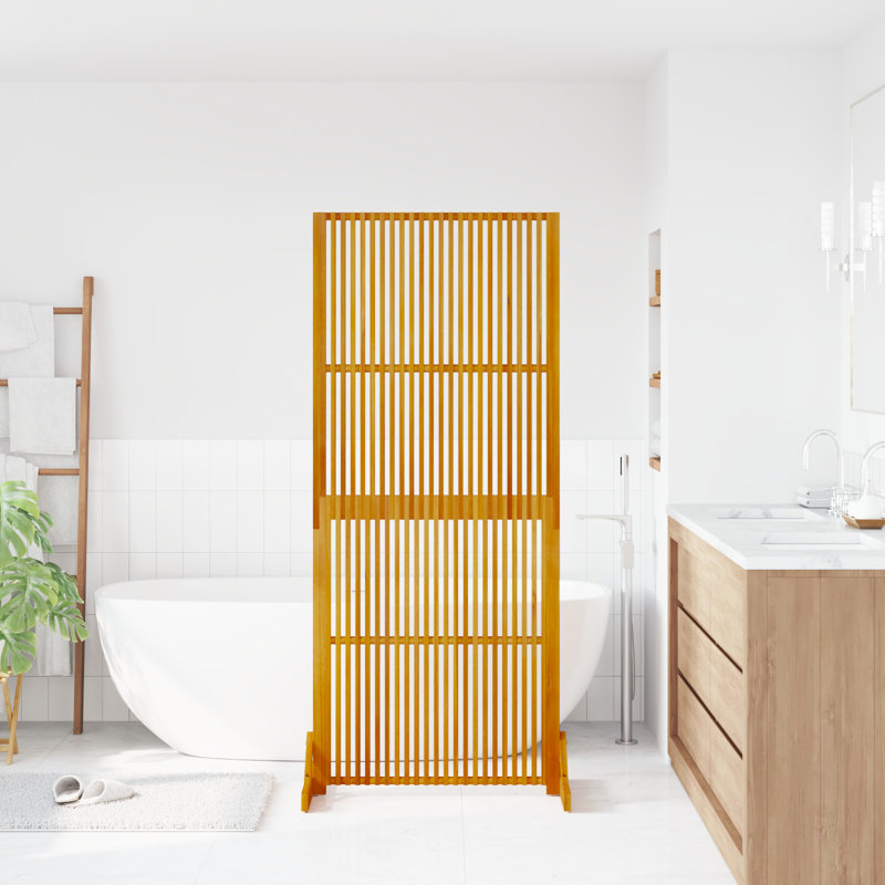 79.5cm W x 180.5cm H Solid Wood Single Panel Room Divider