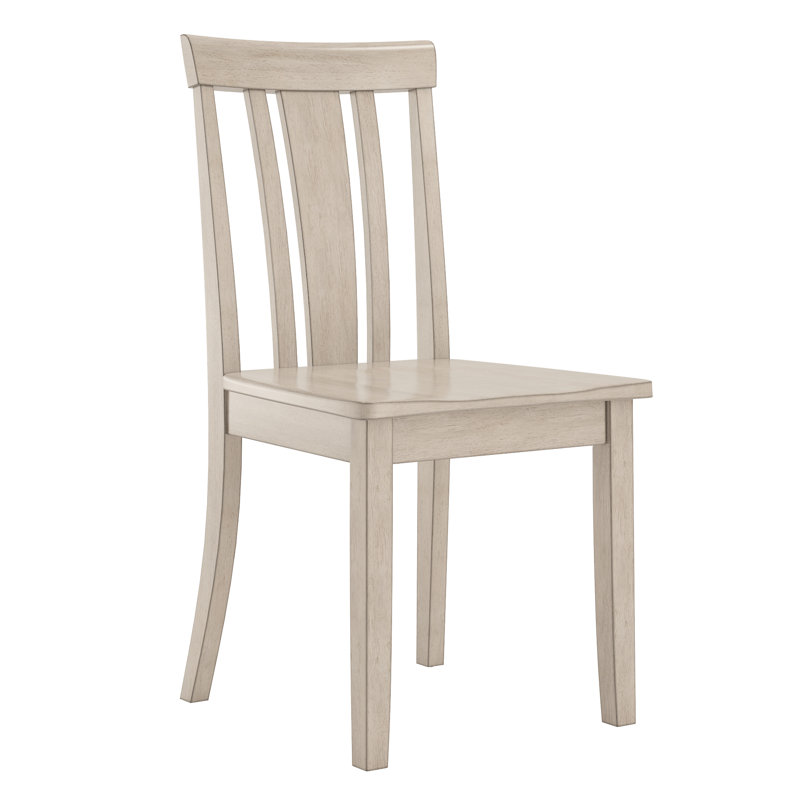 Alexa-Mae 6-Person Solid Wood Four-Leg Dining Set, Antique White