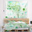 Tapisserie abstrait vert, molécules de couleur fractales-28497814