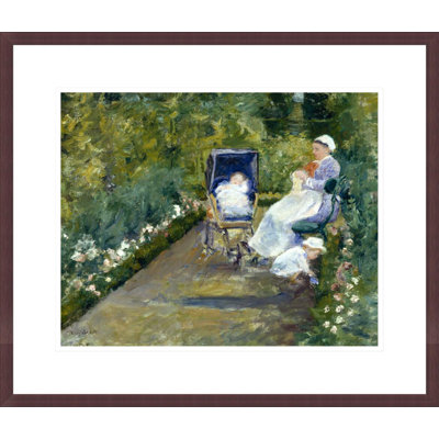Children in a Garden (The Nurse) by Mary Cassatt -Framed Giclee Print