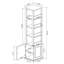 Armoire de rangement rotative à 360 ° avec miroir pleine longueur, 8 tablettes ouvertes des deux côtés