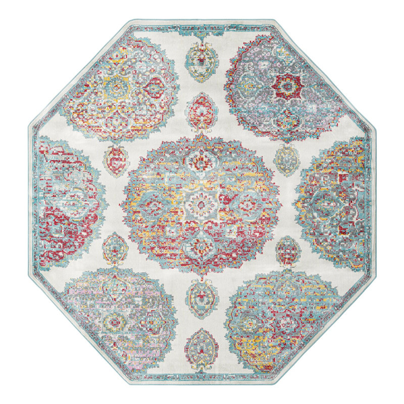 Haefner Floral Indoor Rug, Octagon 8'2" x 8'2"