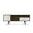 Liberty 71" Mid-Century Modern TV Stand with 4 Shelves and 1 Drawer for TVs up to 65" in Rustic Brown and White-178335514