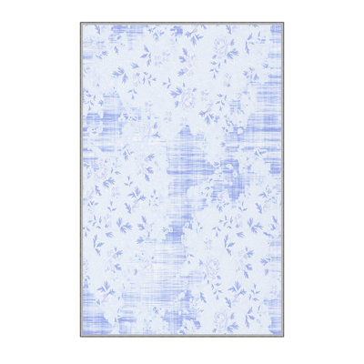 Stylish Woven Carpet (3.9 x 4.0 ft), 100% Polyester, Pile Height: 0.3 in | Antibacterial & Non-Slip Underside, 3D Digital Printing | Machine Washable, Perfect for Home Décor, Living Room & Bedroom Use
