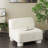 Polyester Square Boucle White Accent Chair