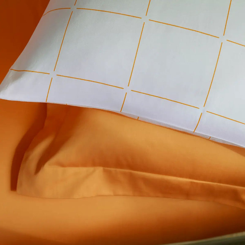 Duvet Cover Set, Tangerine, Queen Duvet Cover + 2 Standard Pillowcases