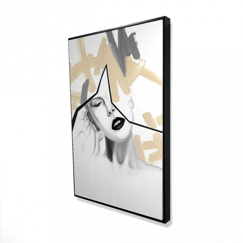"Femme divisée" sur toile, H 36 po x l 24 po