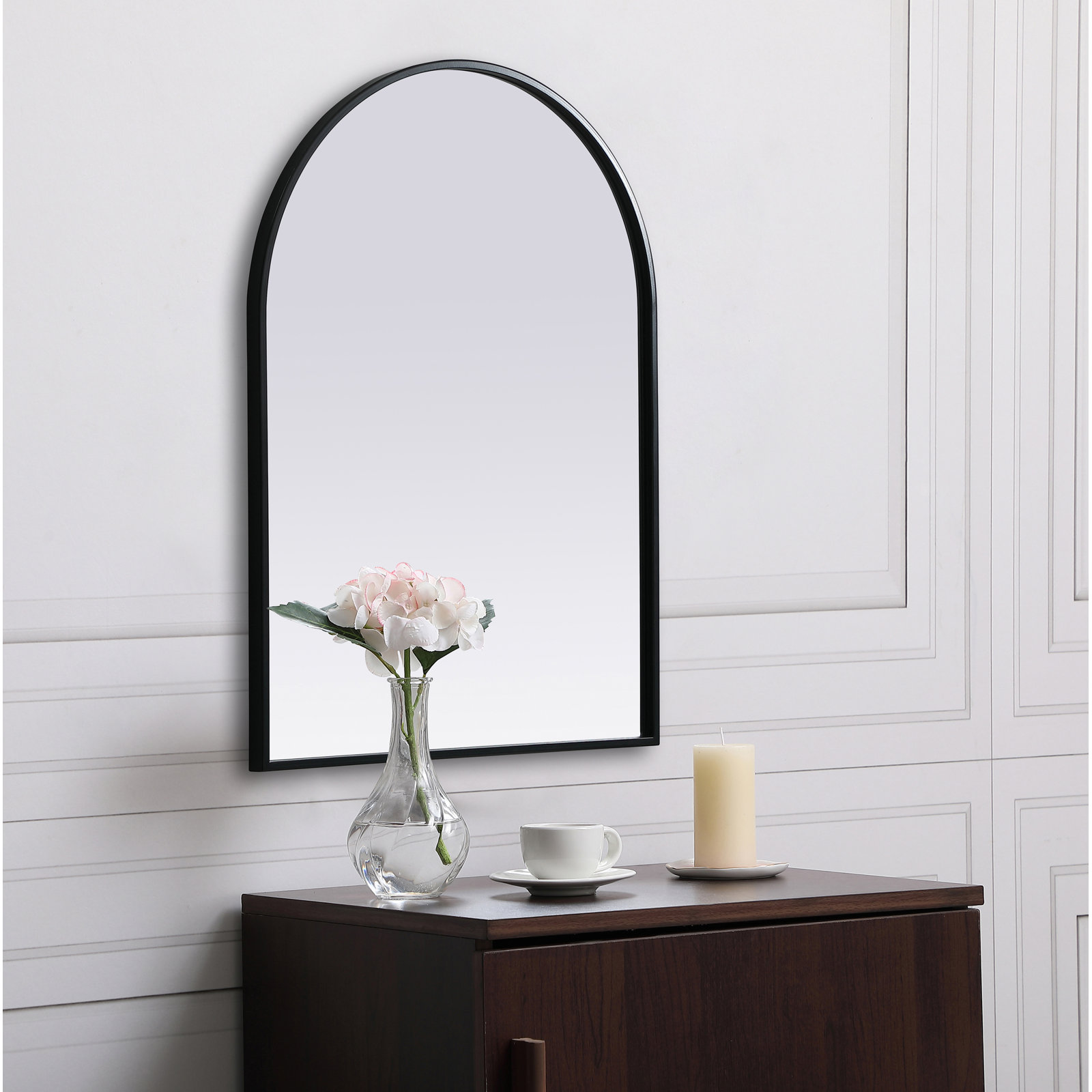 Sabine Accent Mirror, 30" x 22", Black