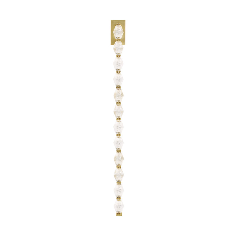 Collier LED Armed Sconce, Natural Brass, 28"