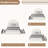 Modern Boucle Upholstered Platform Bed Frame with 2 Storage Drawers - Rounded Headboard - Sturdy Wooden Slats - Noise-Free - No Box Vernal Needed-1350682836-1350682833