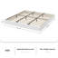 Structure de lit plateforme très grand lit en bois, lit de plancher à profil bas avec lattes de bois, sans tête de lit, sans sommier, blanc