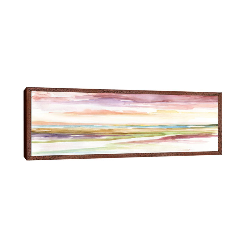 Spectrum Sunset II by Nan - Panoramic Print on Canvas, Classic Brown Wood Framed, 121.92 cm H x 40.64 cm W